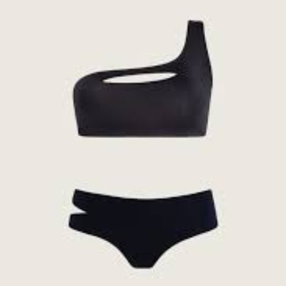 AllSisters Responsible Swimwear Black ScorpII Swim Top Size XS NWT - Picture 2 of 12